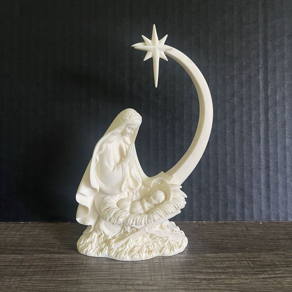 Roman Inc. Millenium Collection 2001 ‘Sent From Above' Cream Nativity Figurine